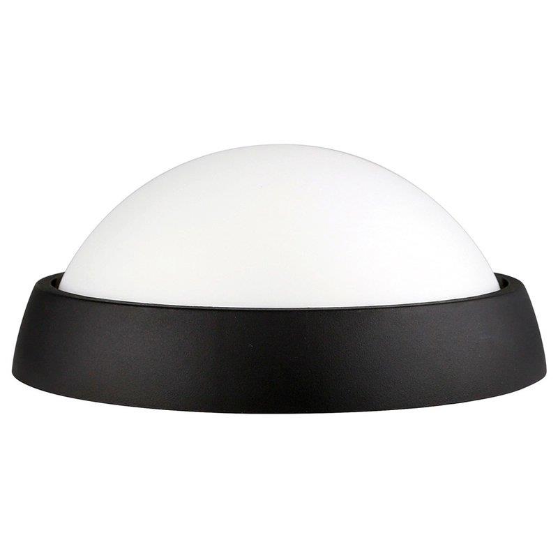 LED Außenleuchte rund schwarz