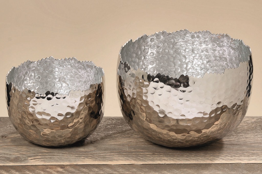 2 x Edle Deko Schalen ANGIE im Set Teelichthalter Dekovase