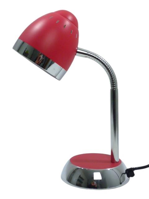 LED Tischleuchte Tom rot-rose mit Flexarm