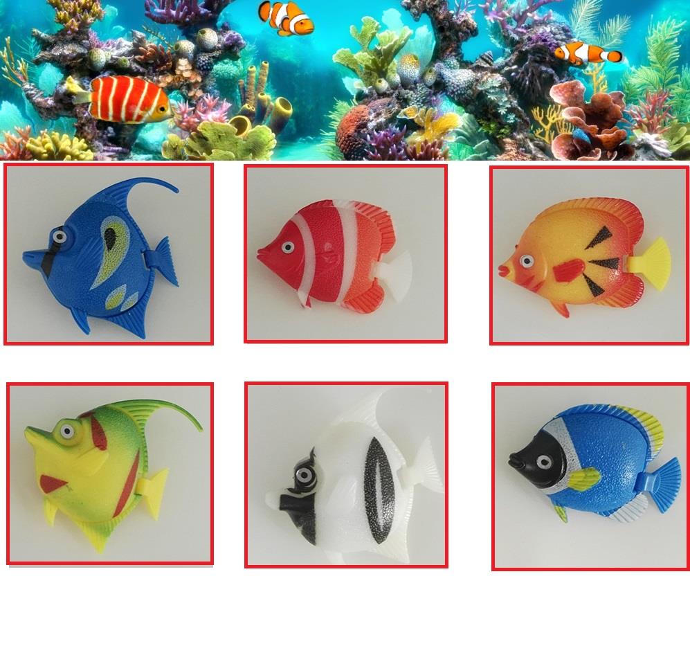 Wassersäulenzubehör Fisch-Set Bunte Fische