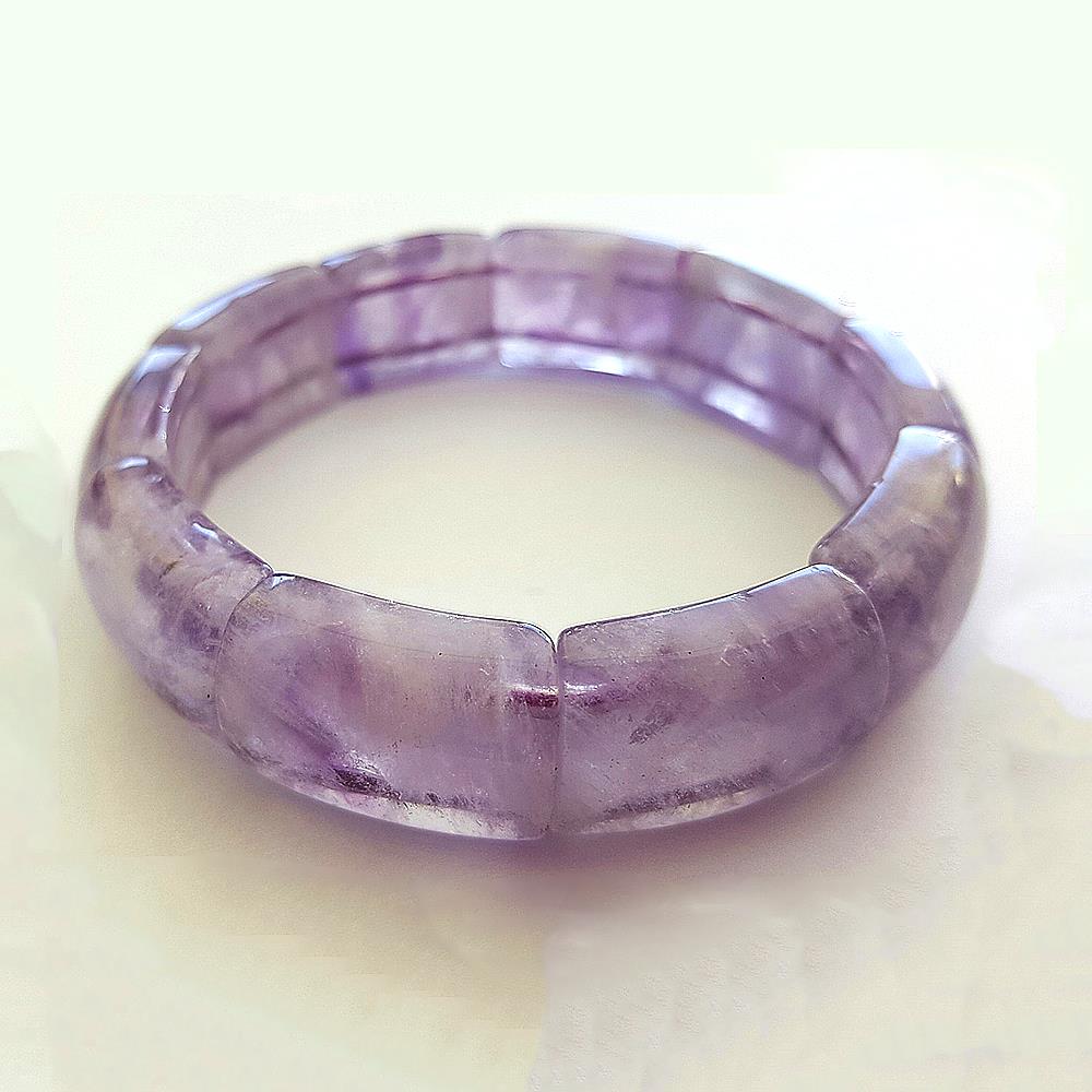 Wunderschönes Edelstein Armband aus Amethyst Violett Ovalform flexibel