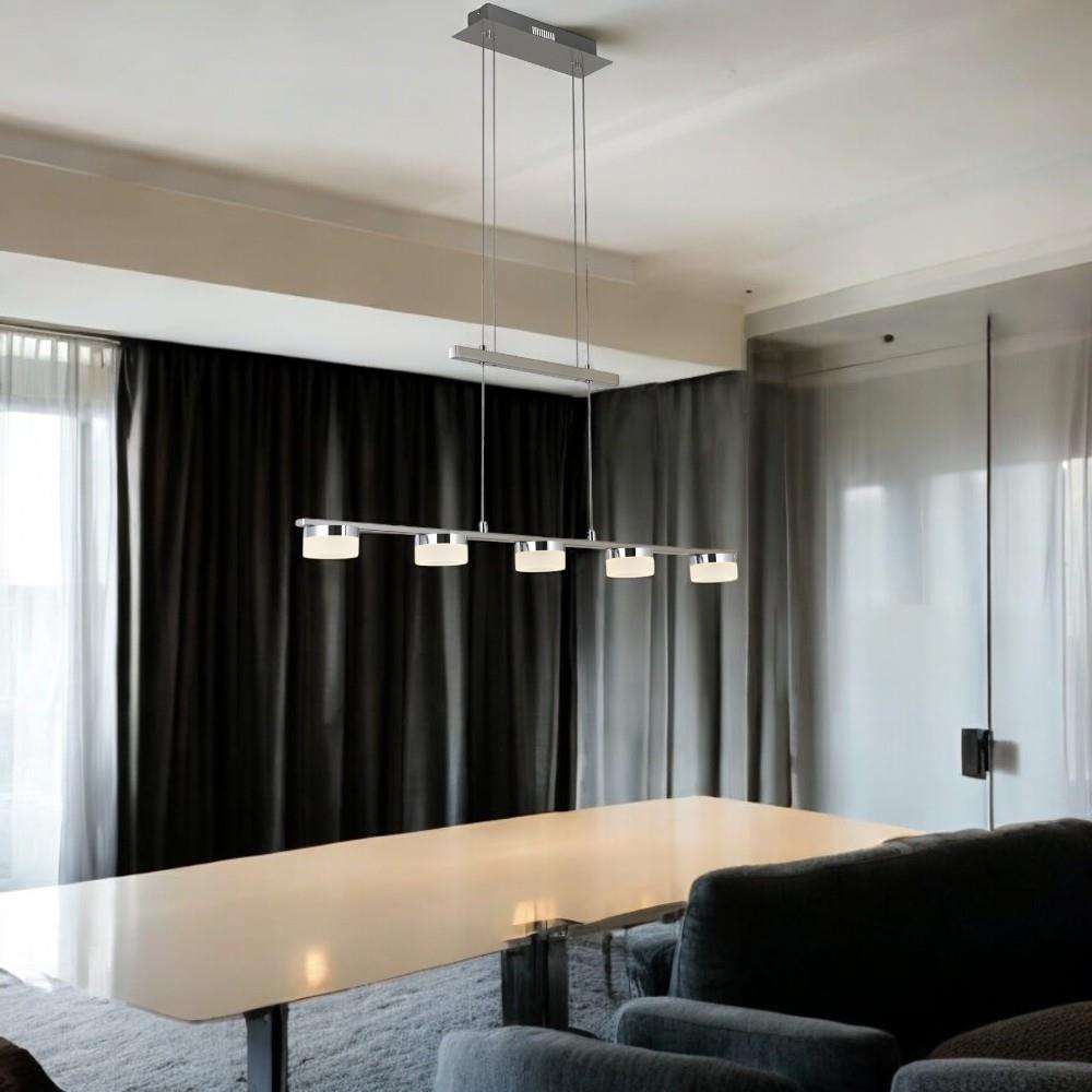 LED Pendel-Hänge-Leuchte MARENA Balken 5 flg. höhenverstellbar
