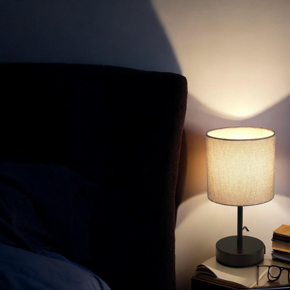 Tischleuchte Alan schwarz/grau USB Anschluss Tischleuchte Alan schwarz/grau USB Anschluss