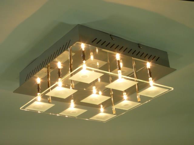 Moderne Halogen Glas Deckenleuchte IRA 9-flammig