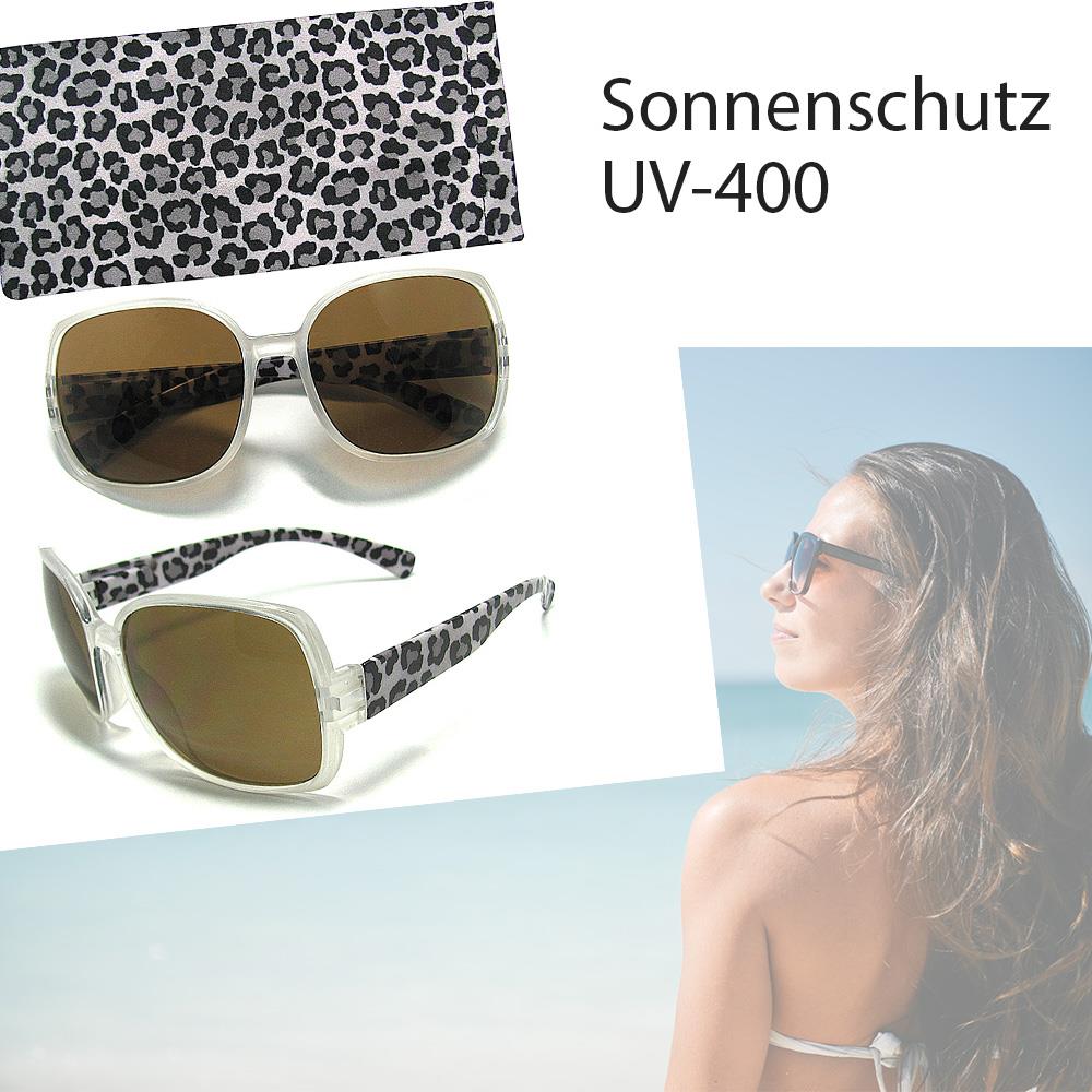 Damen-Sonnenbrille, Sonnen-Schutz mit UV-400-Schutz, Etui im passenden Design Strand-Brille