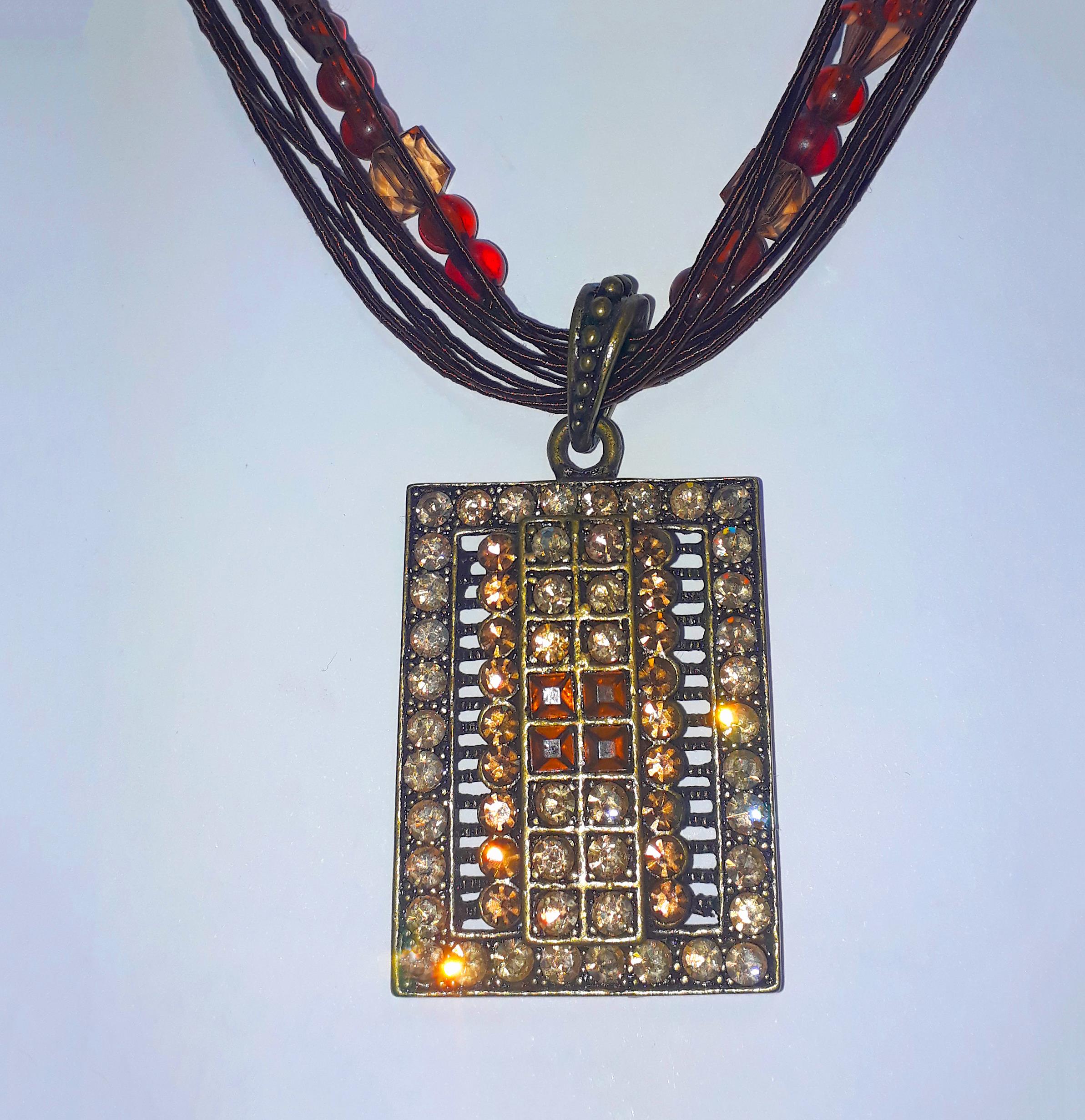 Kette-Collier Odett braun Halsschmuck Modeschmuck