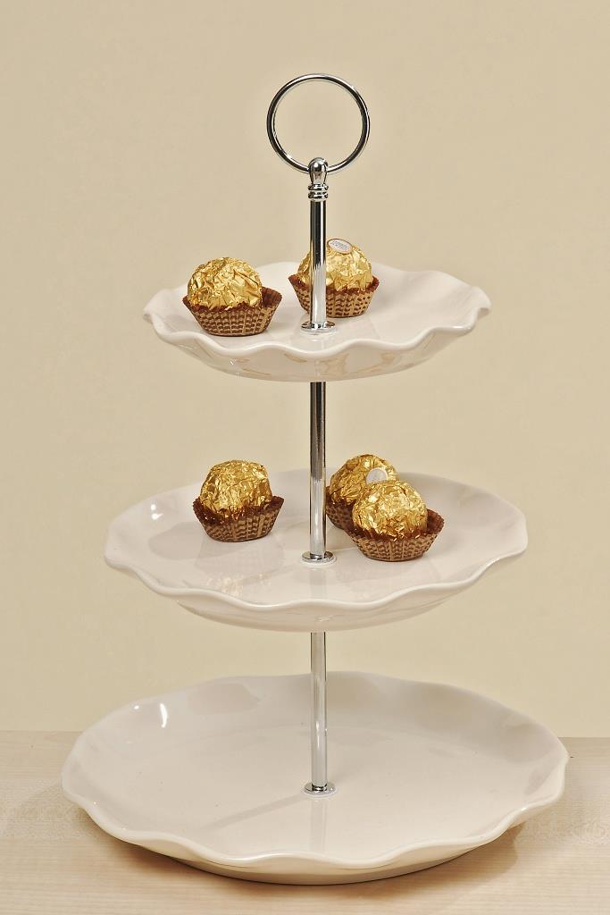 Etagere Wellen 3 er creme