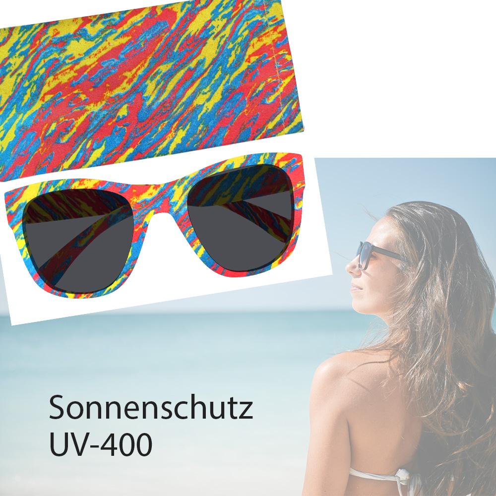 Damen-Sonnenbrille, Sonnen-Schutz mit UV-400-Schutz, Etui im passenden Design Strand-Brille