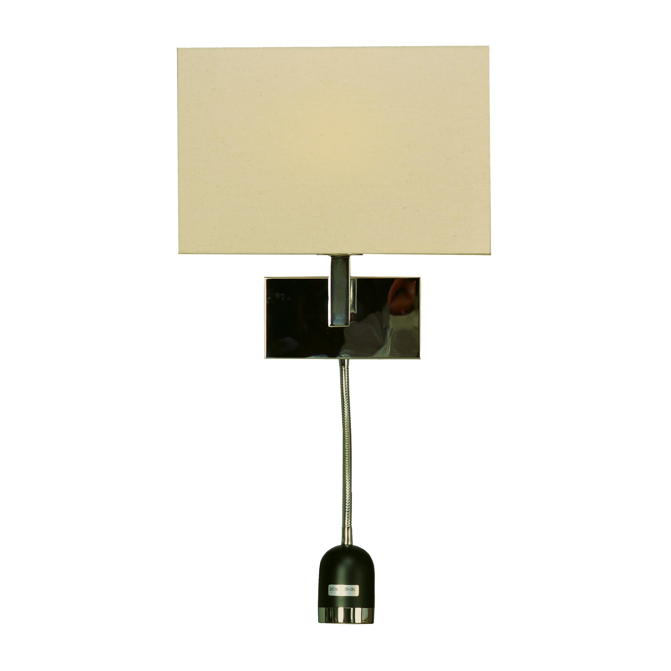 Wandleuchte DORIS mit Flex-Lesearm und Stoffschirm Wandlampe