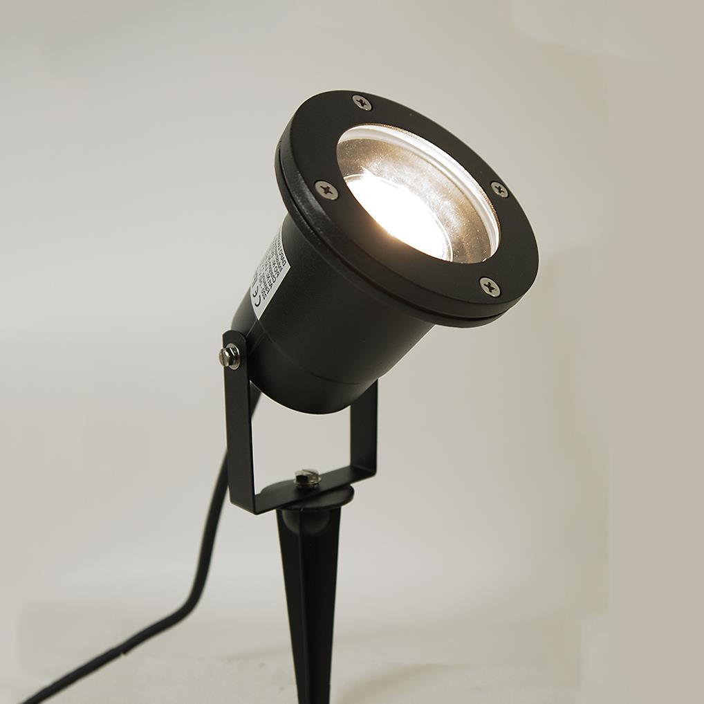 LED Außen-Strahler Jamie mit Spieß schwarz