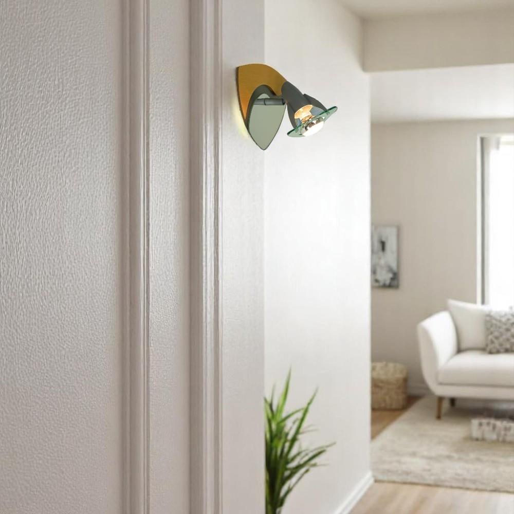 Dreh- und schwenkbarer Strahler "AS" light 1 Buche