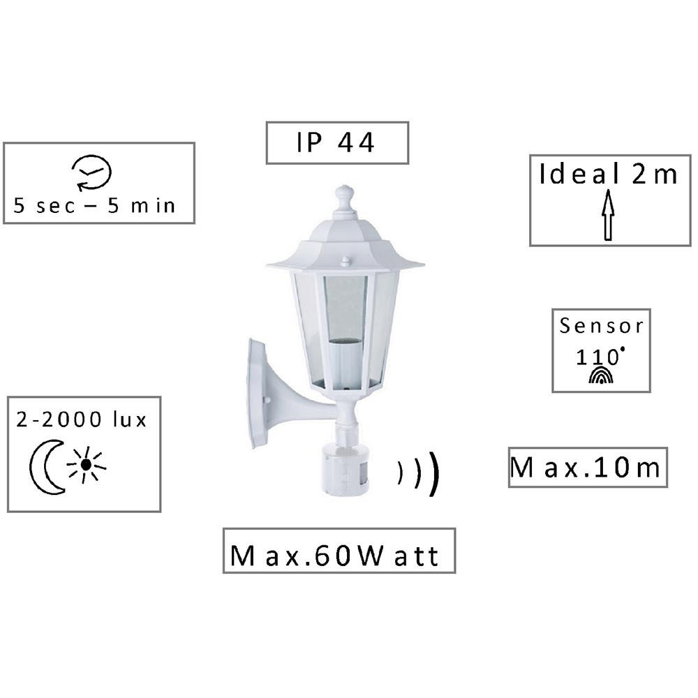 LED Wandleuchte Kingston mit Sensor weiß