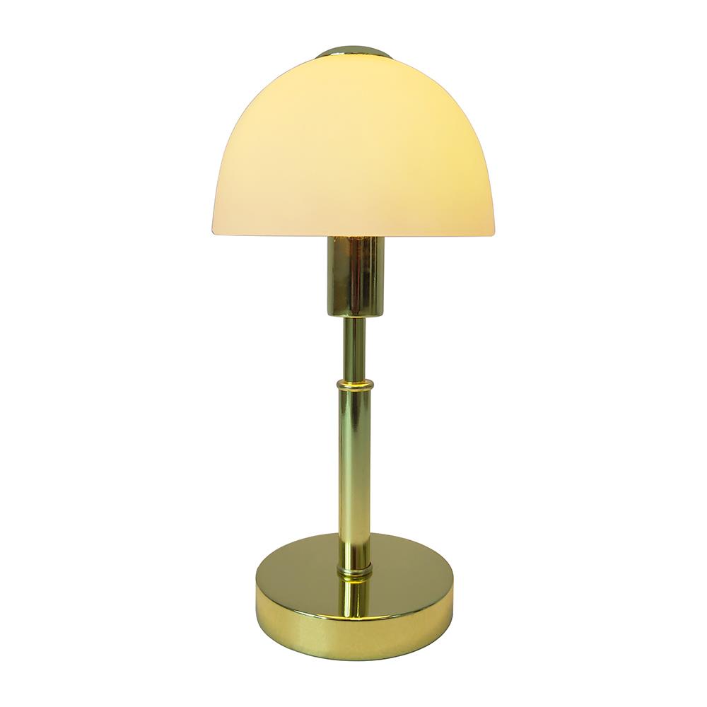 Glas-Tischleuchte MAIOLO messing Nachttischlampe