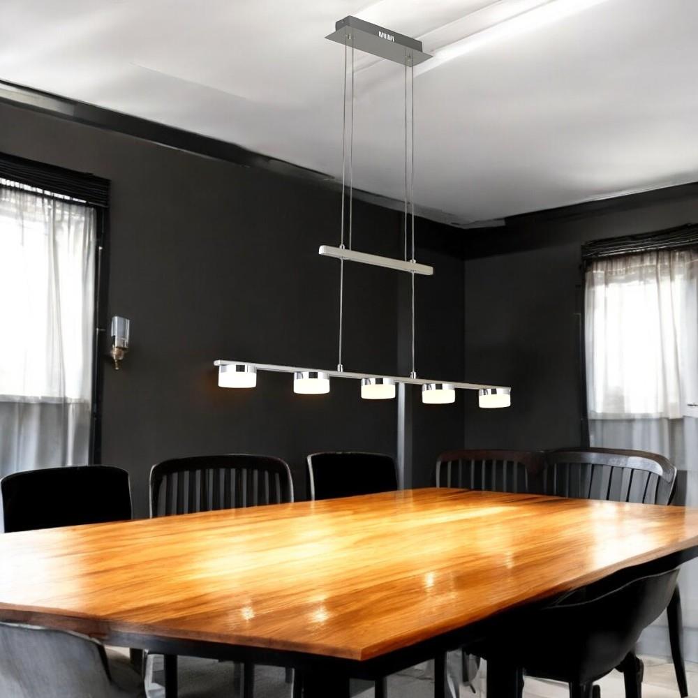 LED Pendel-Hänge-Leuchte MARENA Balken 5 flg. höhenverstellbar