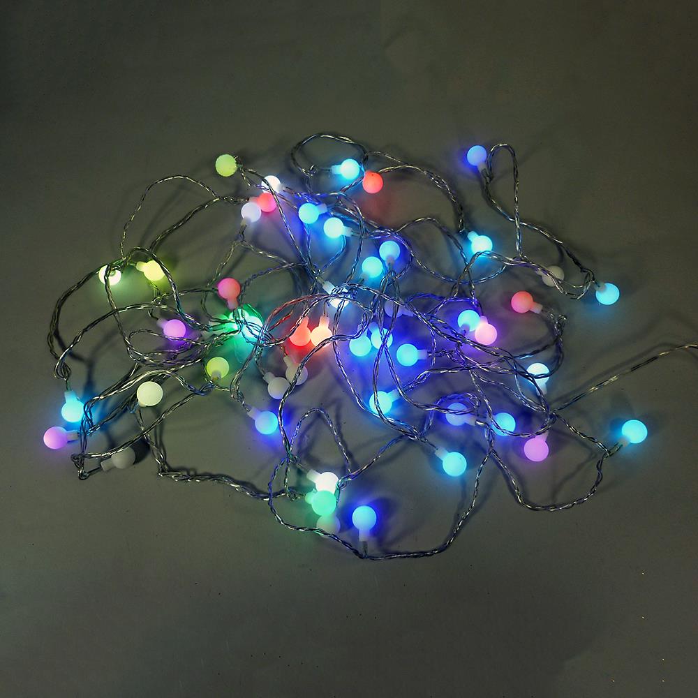 LED Kugellichterkette BALL 50-flammig mit Farbwechsler Dekoleuchte