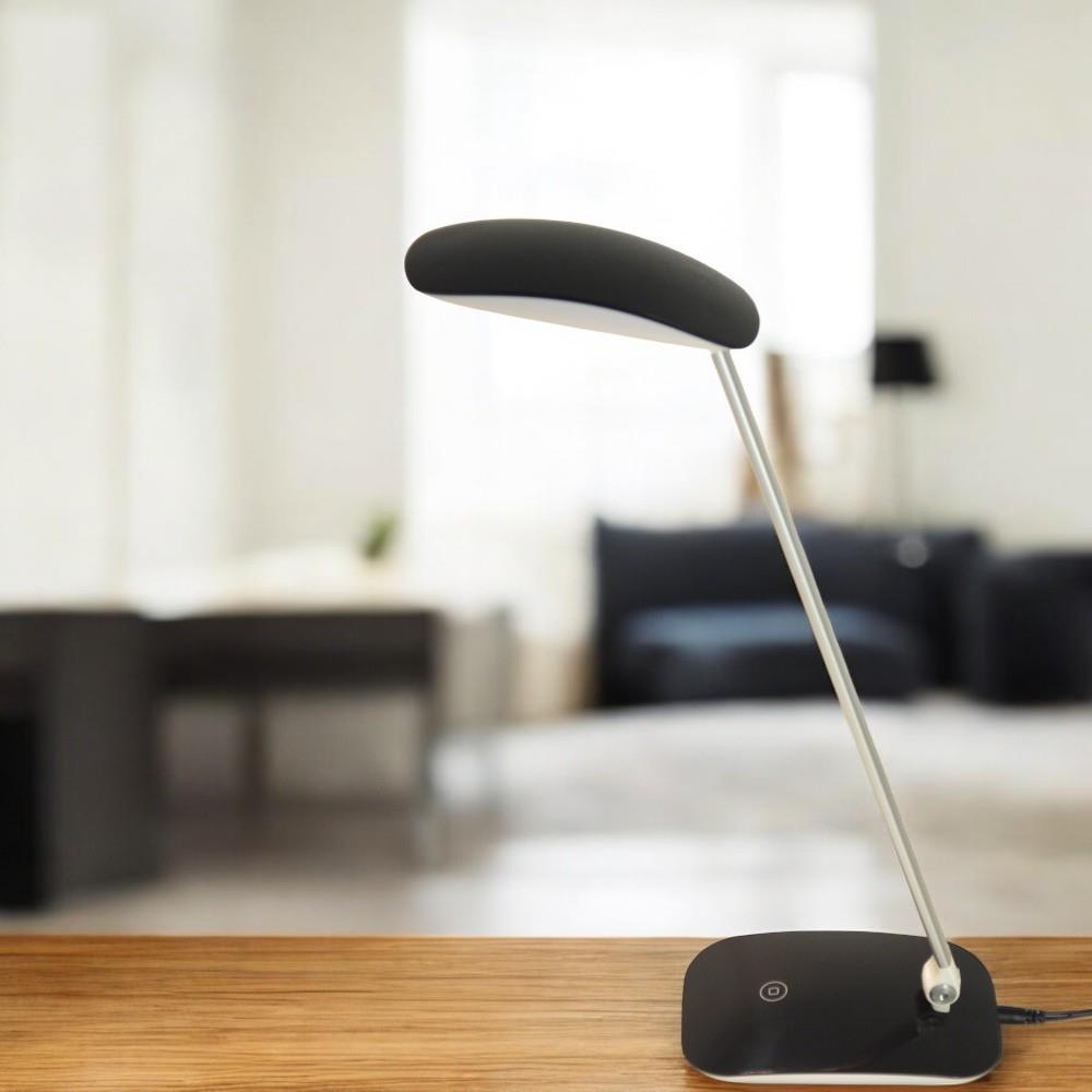 LED Tischleuchte Kian schwarz Touchschalter und USB Anschluss