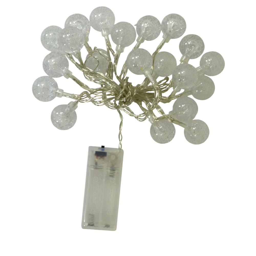 LED Lichterkette Ball 20-flammig batteriebetrieben warmweiß