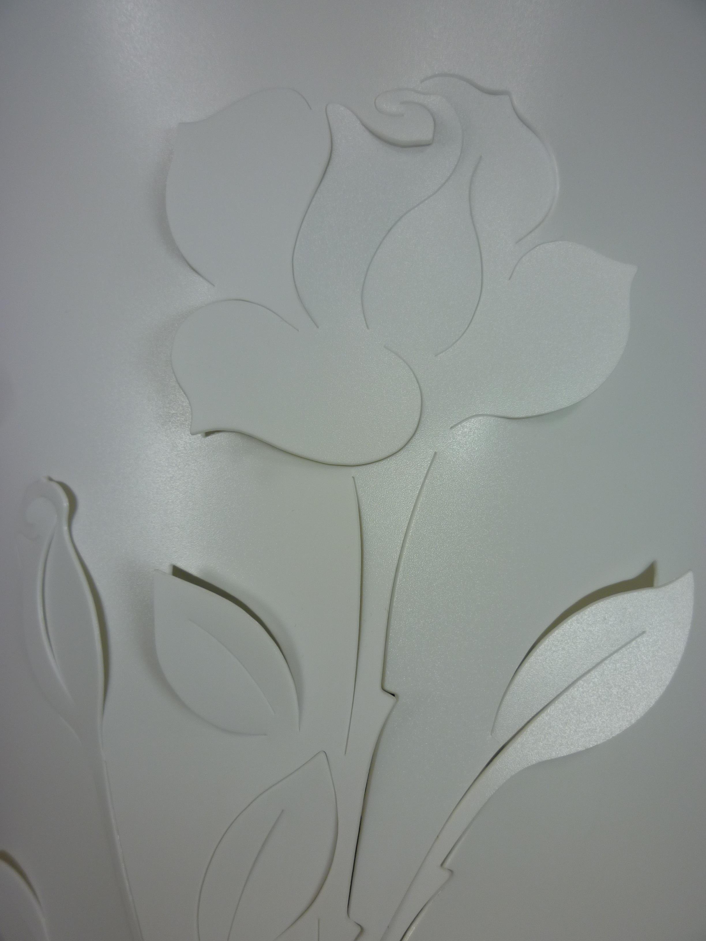 Wunderschöne Tischleuchte mit Blumenmotiv Rose Tischlampe Dekoleuchte