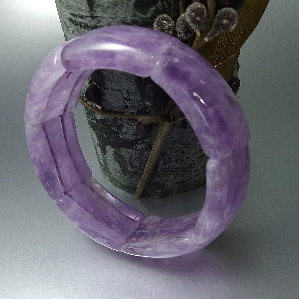 Wunderschönes Edelstein Armband aus Amethyst Violett Ovalform flexibel