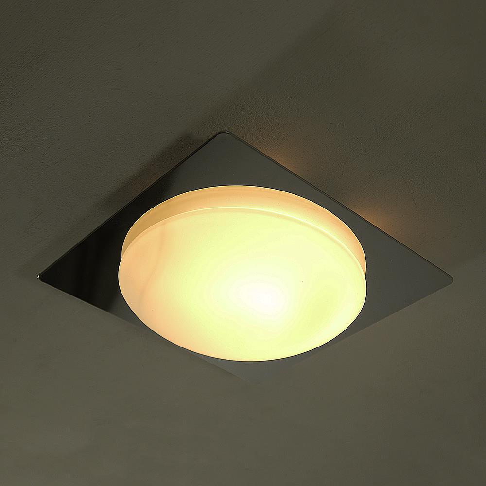 Wand-Decken-Leuchte Bajonette chrom-Glas