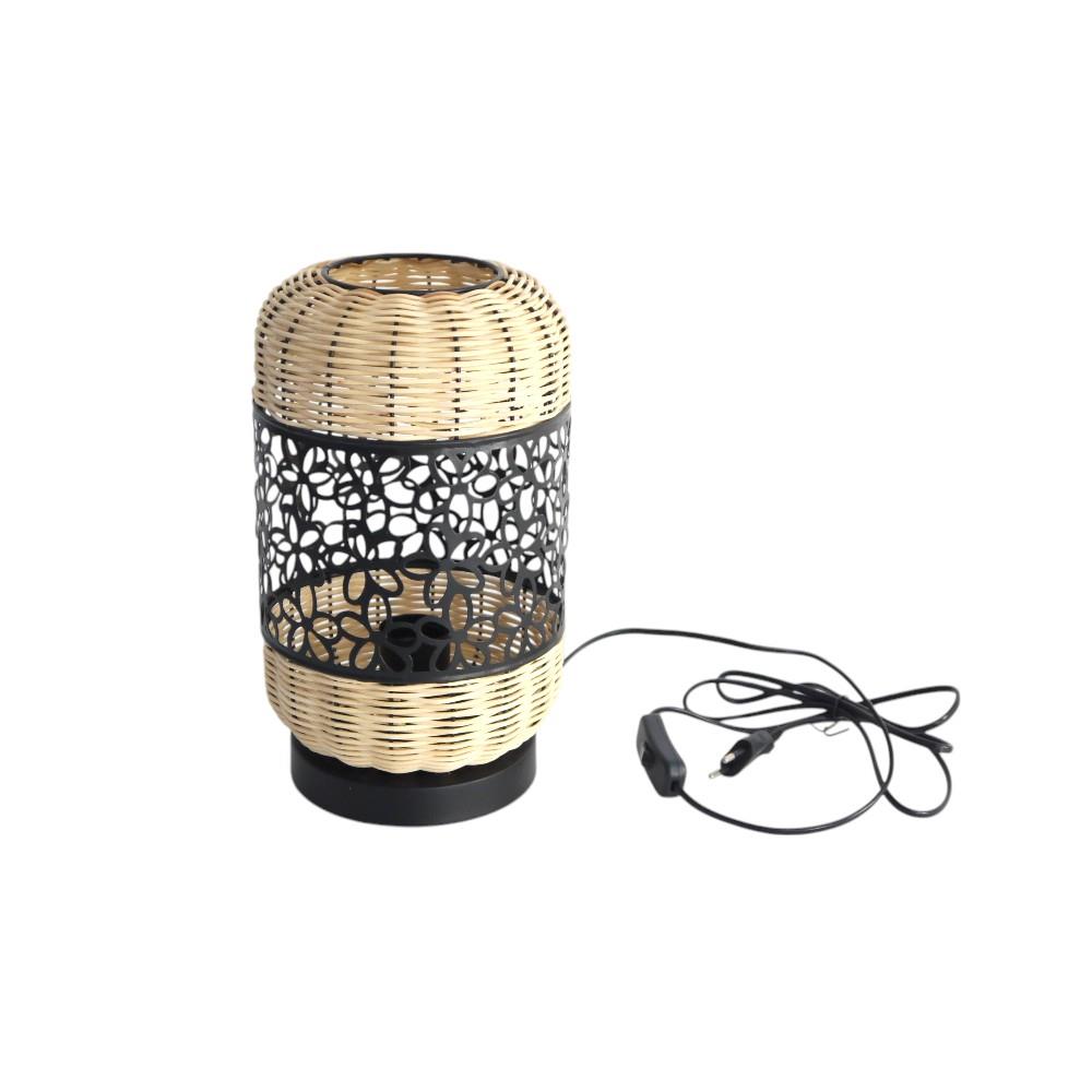Tischleuchte Elio Metall/Rattan Dekoleuchte