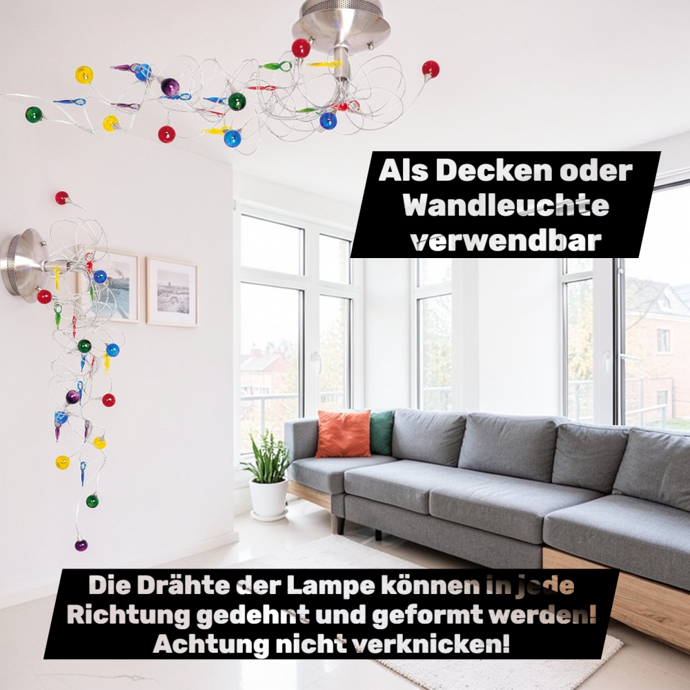 Wand-Decken-Leuchte MORIA 12-flammig