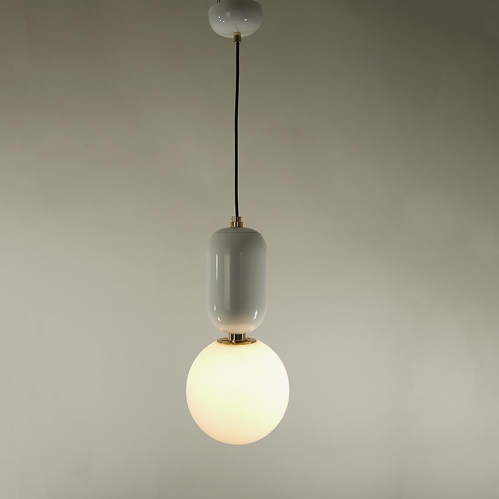 LED Pendelleuchte Nova Kugel 20cm weiß