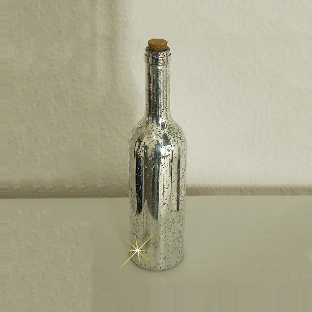 Dekoleuchte "Vany" Lichterkette in Weinflasche 10LED wweiß 2x AA Batterie (n.inkl)