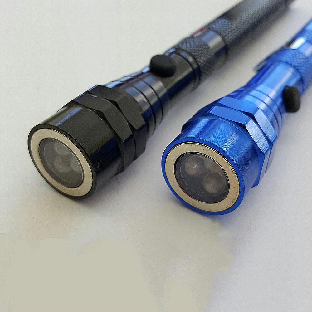 LED Teleskop Taschenlampe Sky blau+schwarz 2er Set