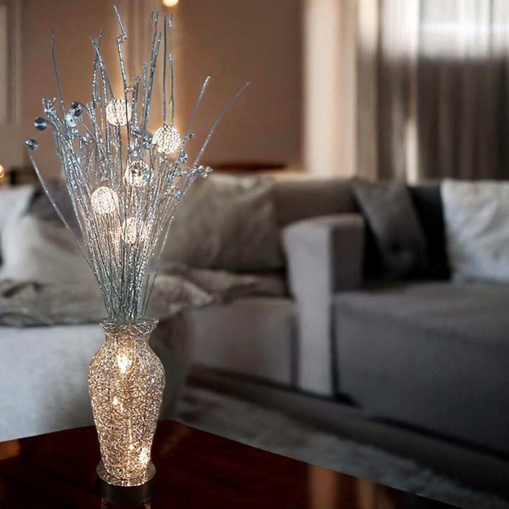 Stehleuchte OLIVIA  8 flammig aus Alu-Draht Standleuchte Blumenleuchte