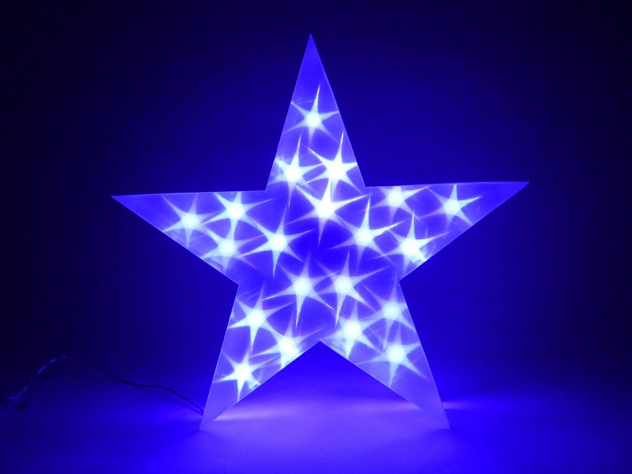 LED Deko Stern 35cm Weihnachtsbeleuchtung batteriebetrieben