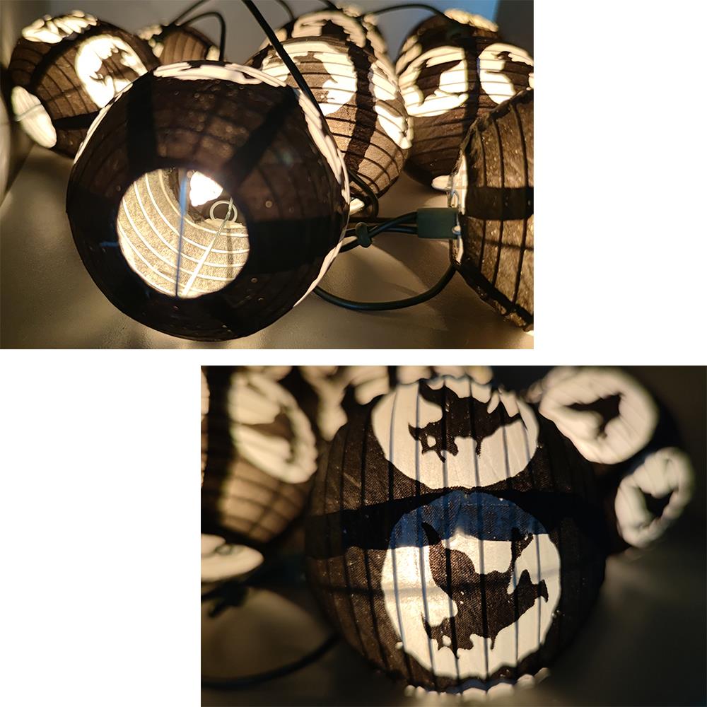 Halloween-Beleuchtung Lichterkette BLACK WITCH 10-flammig