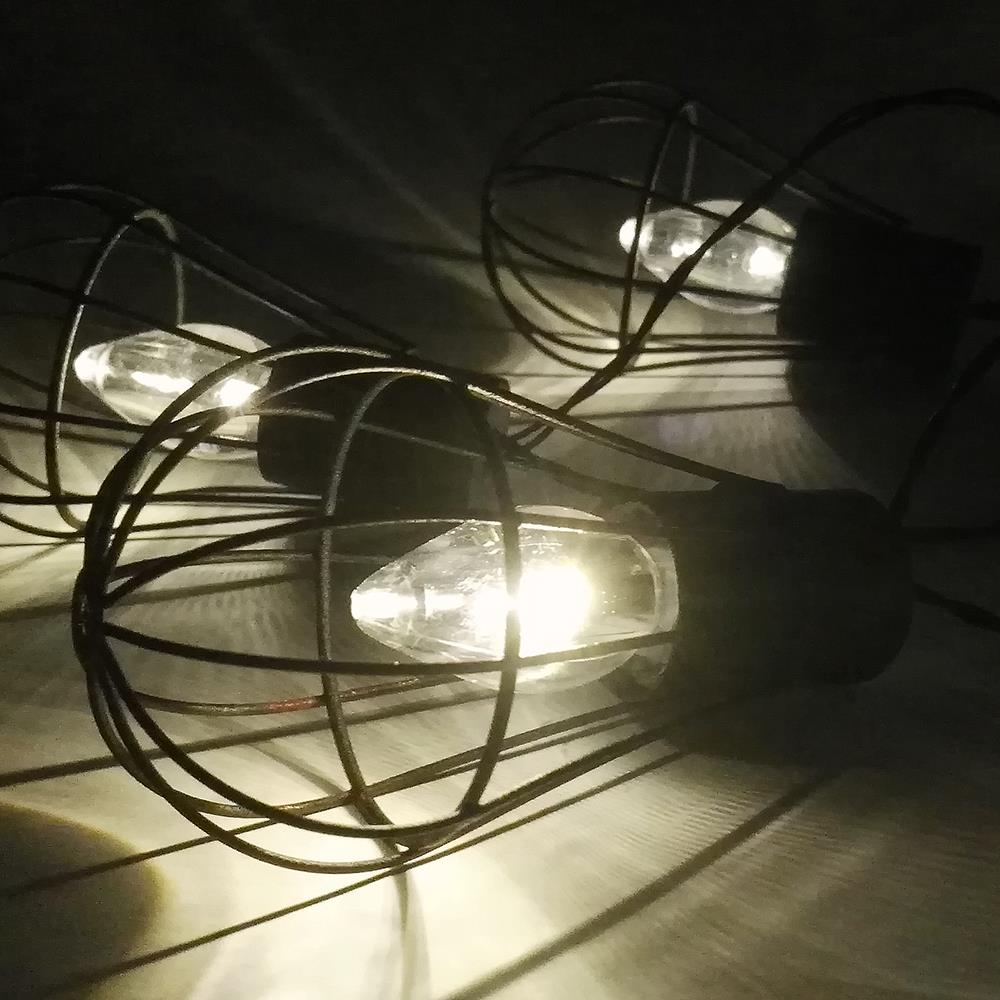 2 x Solar Gitter-Lichterkette 10 flammig