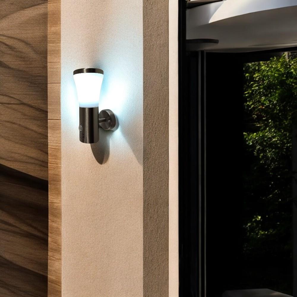 LED Außen-Wandleuchte Siegen mit Sensor