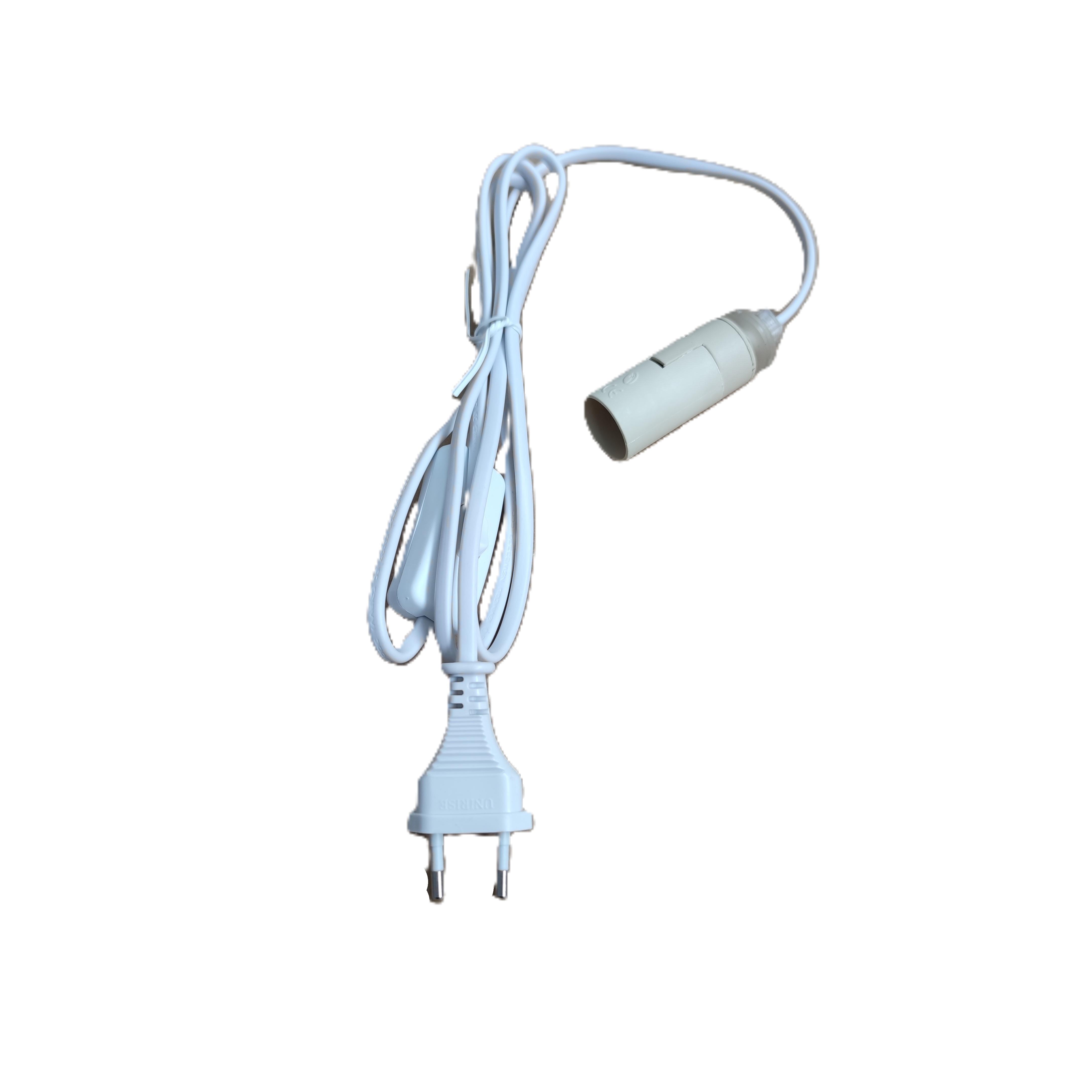 Kabel mit Stecker + Schalter Fassung E14