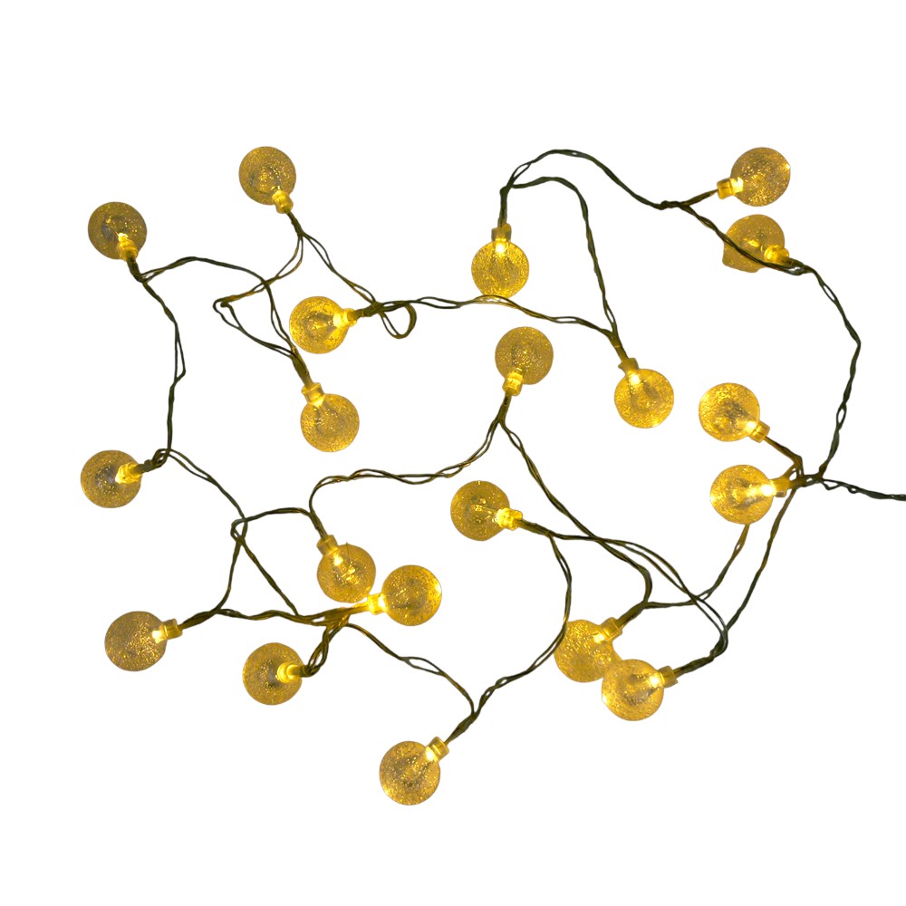 LED Lichterkette Ball 20-flammig batteriebetrieben warmweiß
