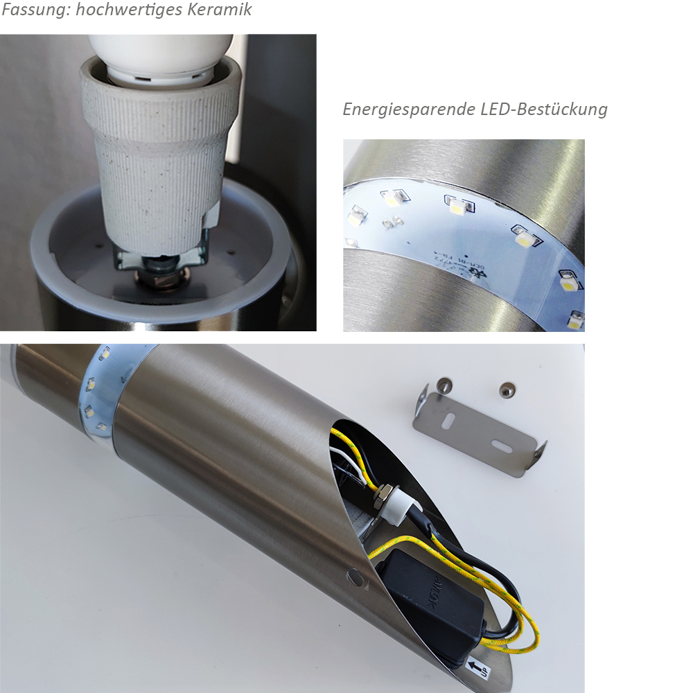 Außen Wandleuchte "Lisa 1" Fackel mit Bewegungsmelder