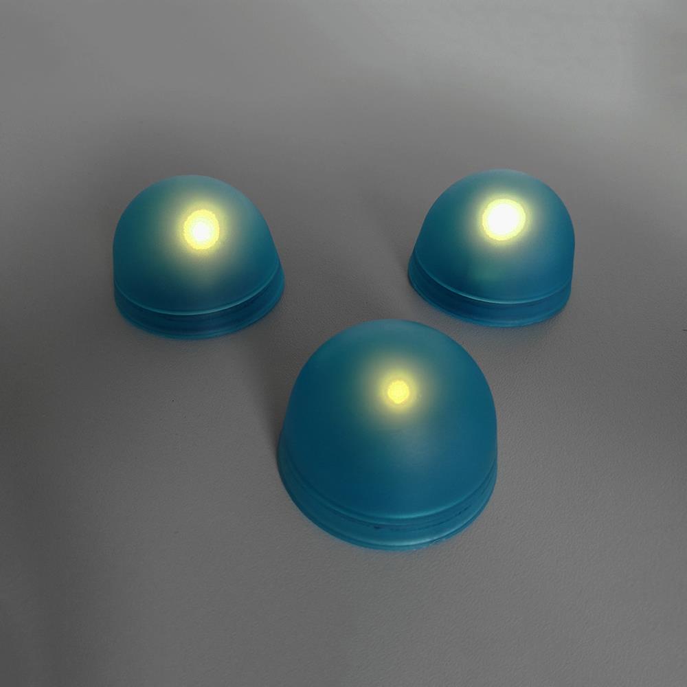 LED-Dekorations-Leuchte Halbkugel 3 er Set türkis-blau batteriebetrieben