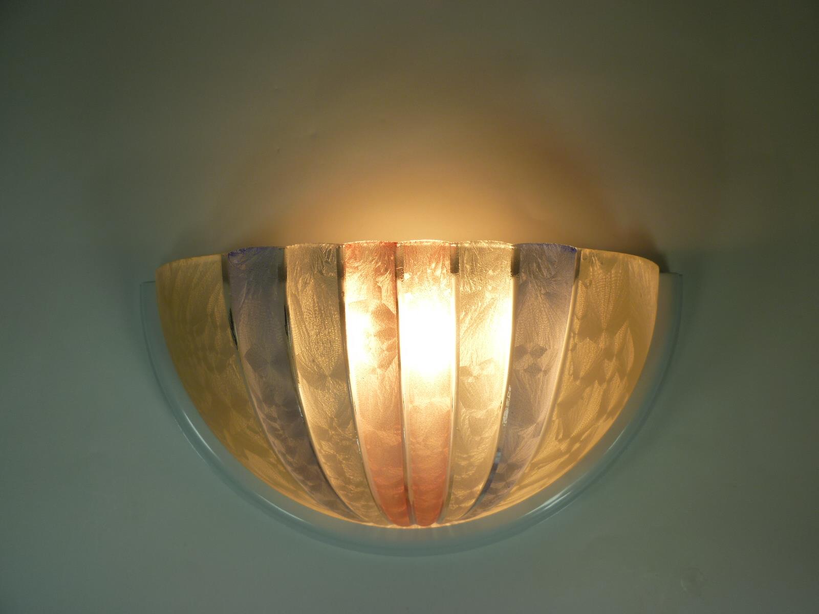Glas-Wandleuchte ROSI Wandlampe in Pastelltönen Landhausstil