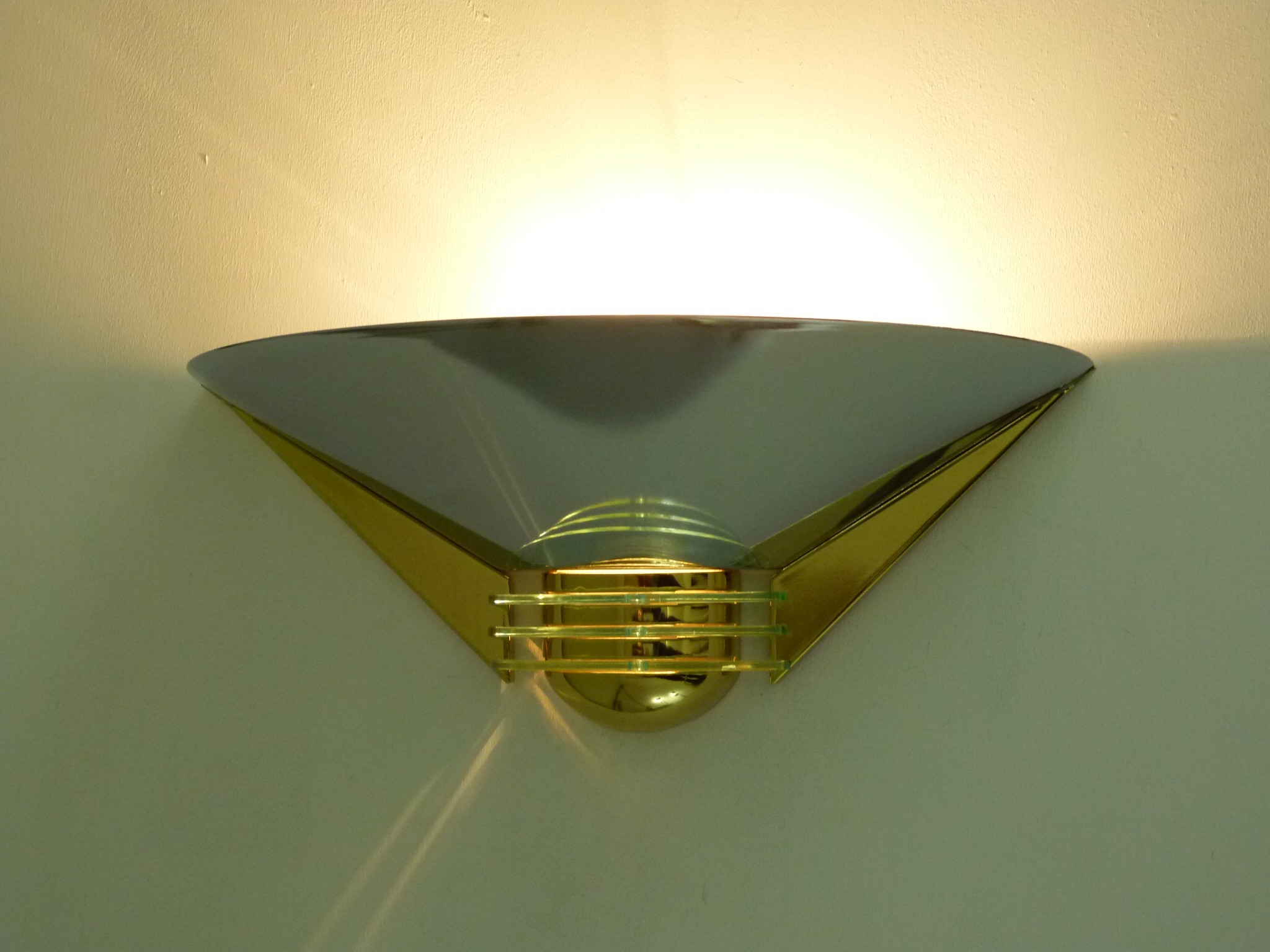 Hochwertige Wandleuchte chrom-messing Fassung E27