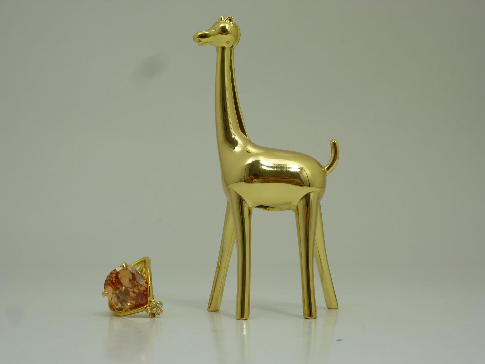 Ringhalter Giraffe messing
