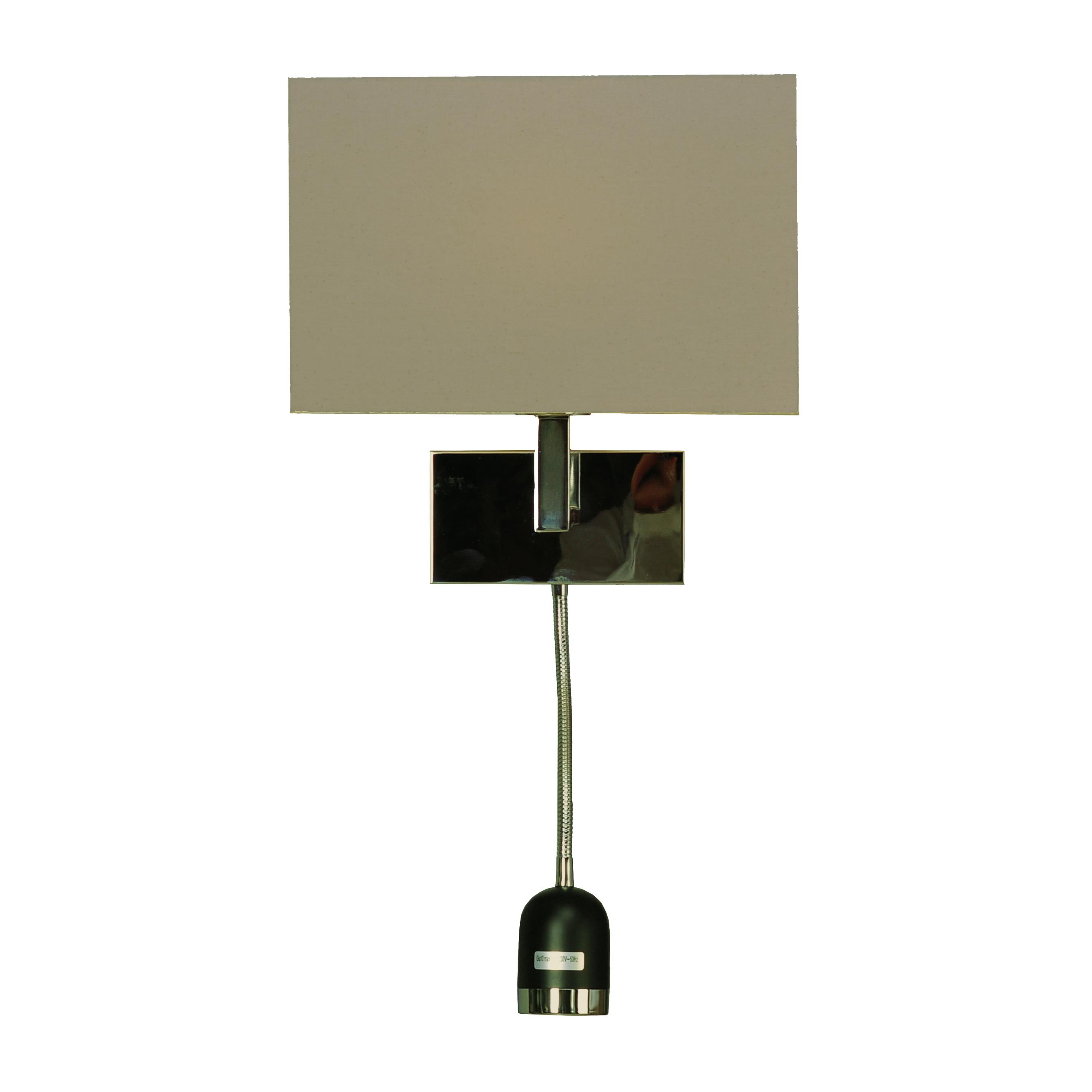 LED Wandleuchte Doris mit Lesearm eckig grau Wandbeleuchtung