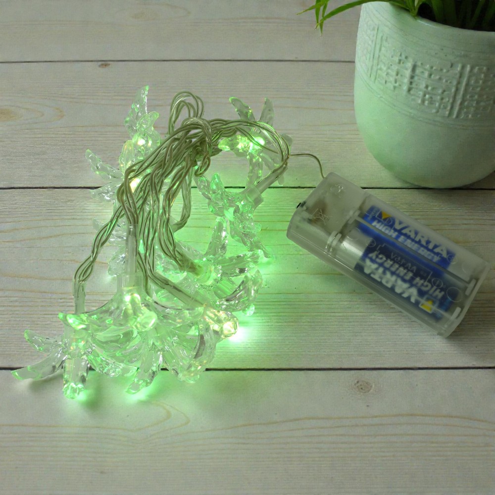 LED Lichterkette BLUME 10 flammig Dekoleuchte batteriebetrieben