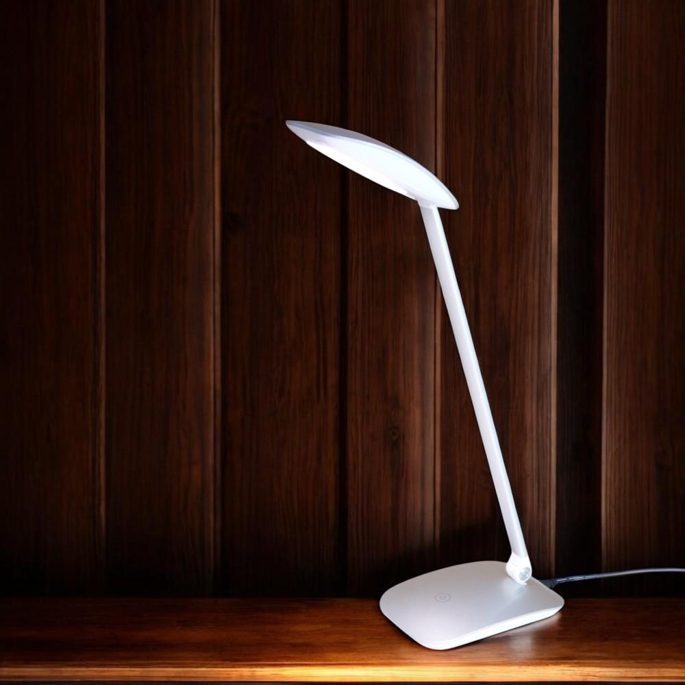 LED Tischleuchte Kian silber Touchschalter USB Anschluss