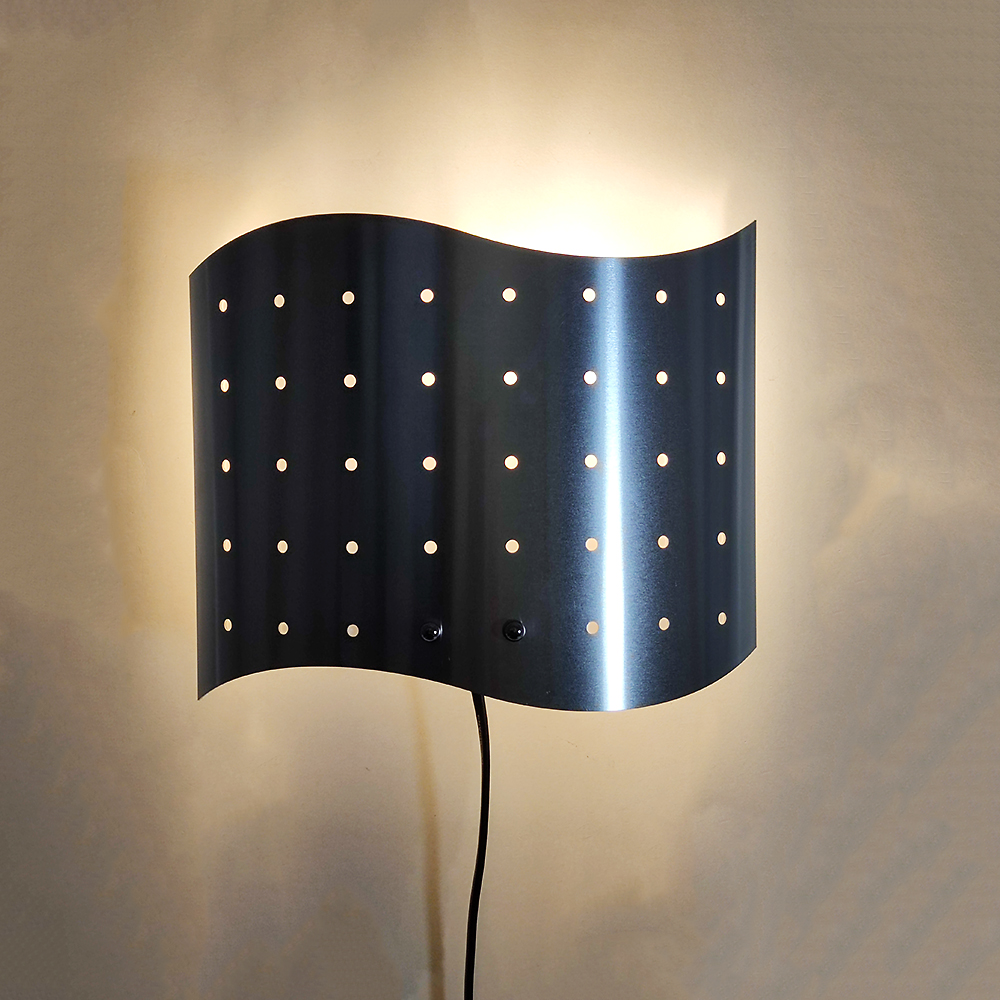 Wandleuchte Flagge Silber-blau -oder Silber-Weiß E14