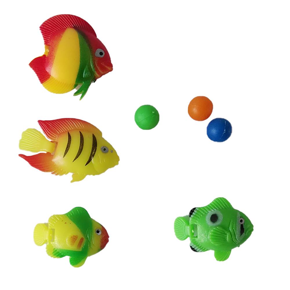 2 x Wassersäulenzubehör Fisch-Set 8-teilig Bunte Fische-Kugeln Schwimmer