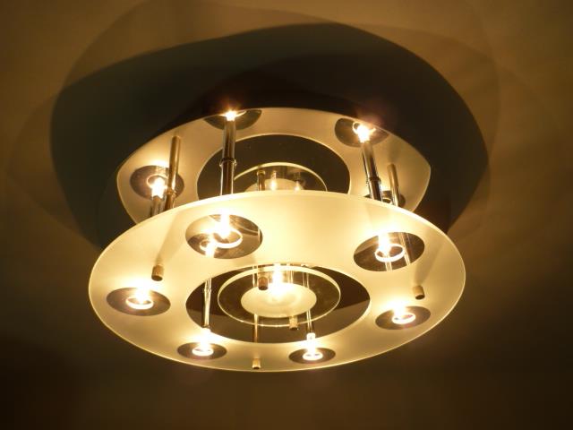 Moderne Glas-Deckenleuchte KIRA 7-flammig