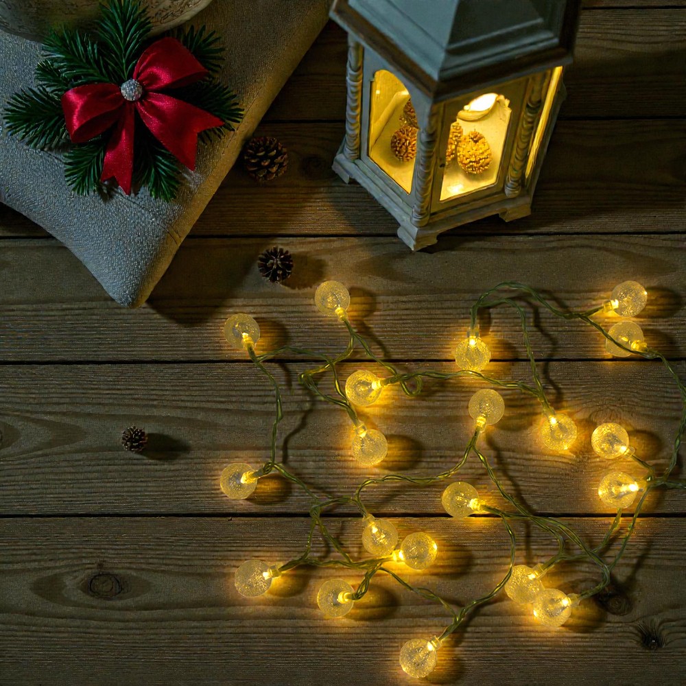 LED Lichterkette Ball 20-flammig batteriebetrieben warmweiß