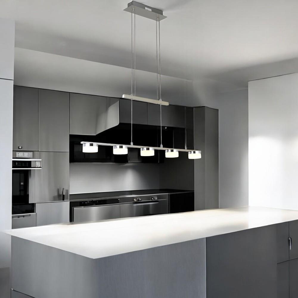 LED Pendel-Hänge-Leuchte MARENA Balken 5 flg. höhenverstellbar
