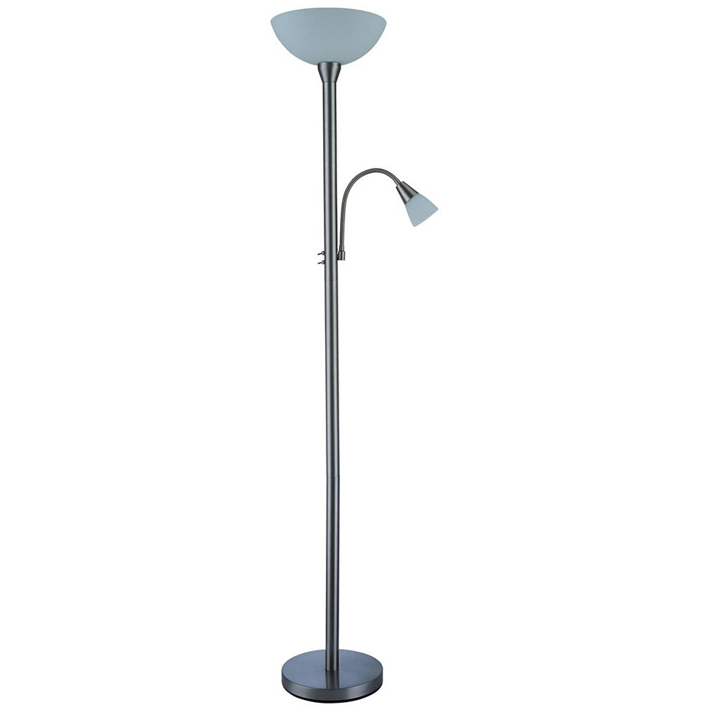 LED Stehleuchte Mattis nickel mit Lesearm